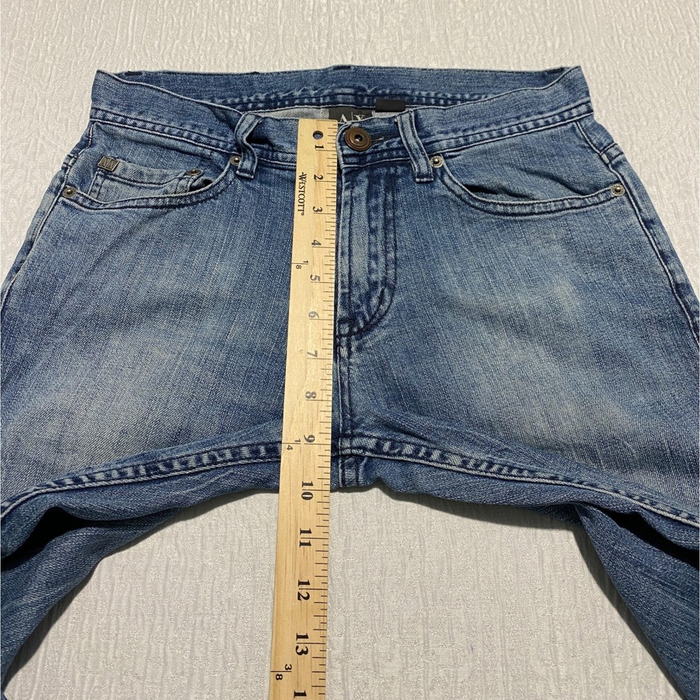 Armani Exchange AX Mens Straight Leg Blue Denim Jeans 28 Short Low Rise - Picture 8 of 10